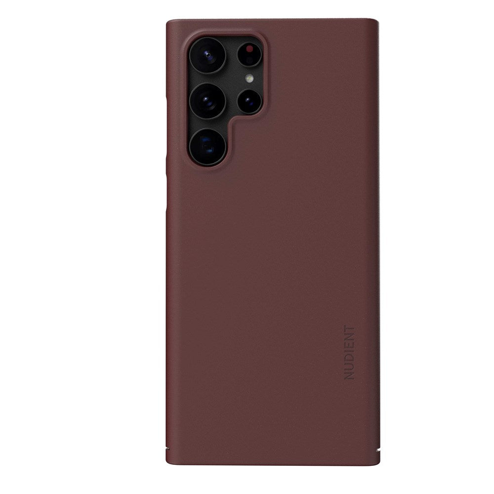 Nudient Thin Case V3 Samsung Galaxy S22 Ultra Bakdeksel - Sangria Rød