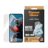 Samsung Galaxy S24 PanzerGlass Matrix AntiBacterial Ultra Wide Fit Plastic Protection - AlignerKit - Platinum Strength - Transparent