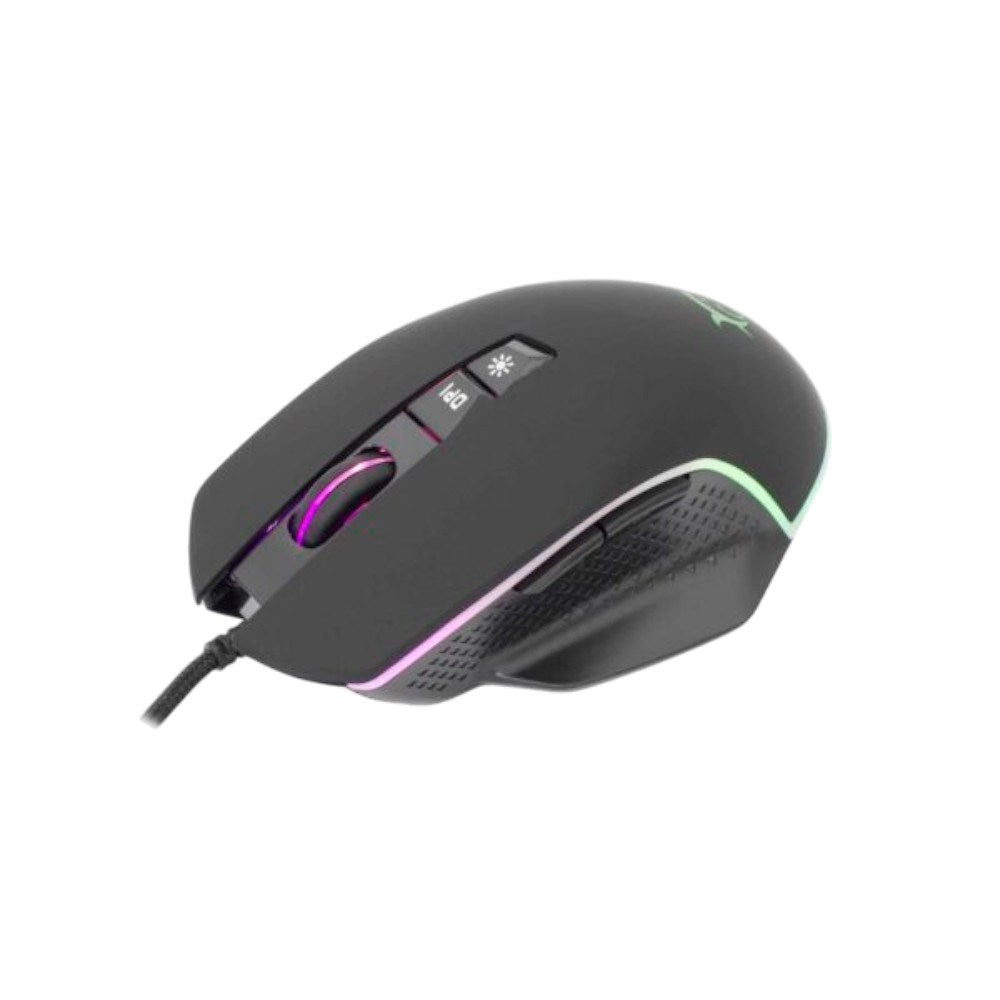 White Shark GARETH Gaming Mus 6.400dpi m. Lys - Sort