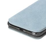 Krusell Broby Slim Wallet iPhone XS Max Suede Flip Deksel - Blå