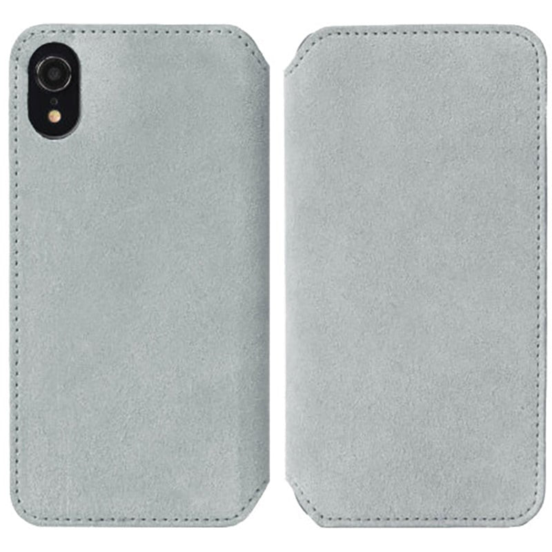 Krusell Broby Slim Wallet iPhone Xr Suede Flip Deksel - Grå