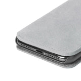 Krusell Broby Slim Wallet iPhone Xr Suede Flip Deksel - Grå