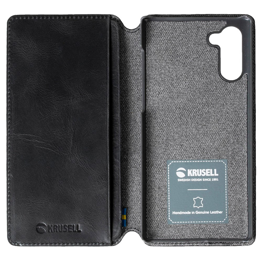 Krusell Sunne PhoneWallet Samsung Galaxy Note10 Leather Flip Deksel - Svart