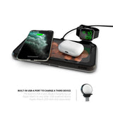 ZENS Liberty Dual Wireless 30W hurtiglader for smarttelefoner og AirPods - Gjennomsiktig
