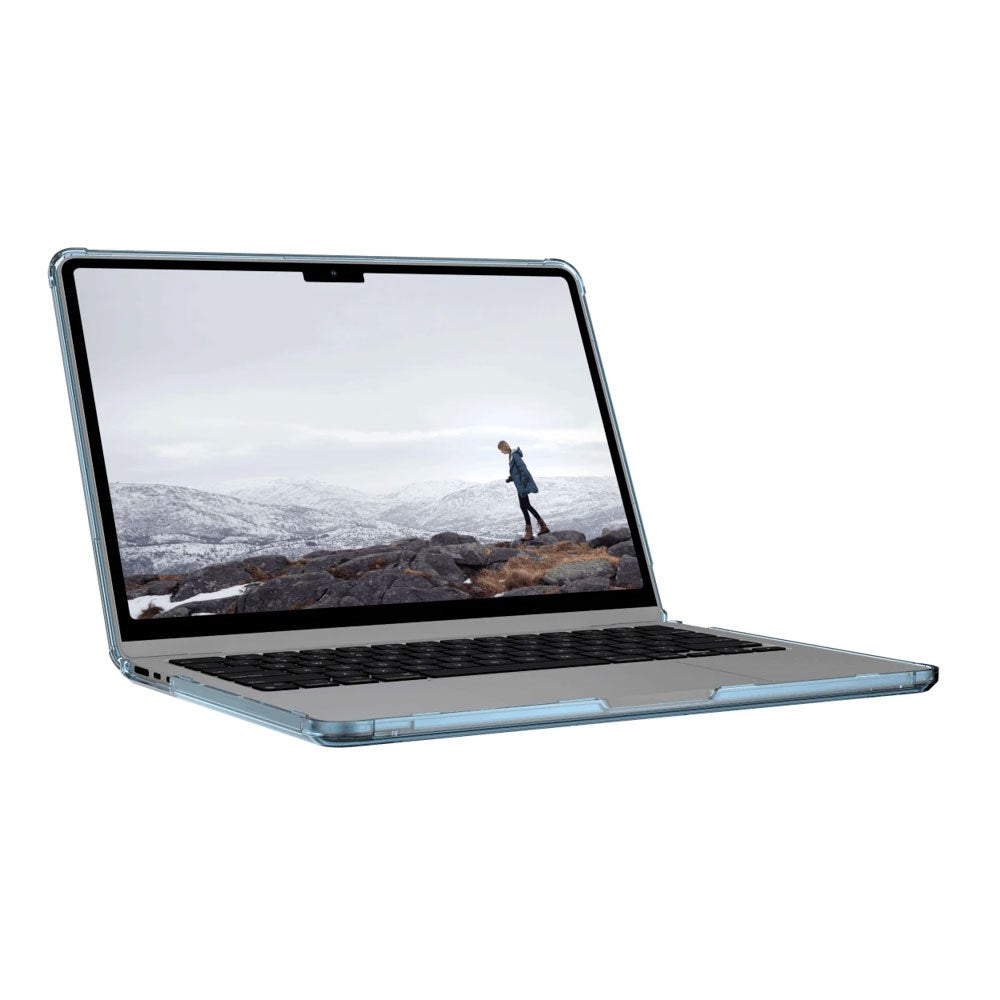 MacBook Air 13" M2/M3/M4 (2022-2025) UAG [U] Lucent-deksel – gjennomsiktig / blå