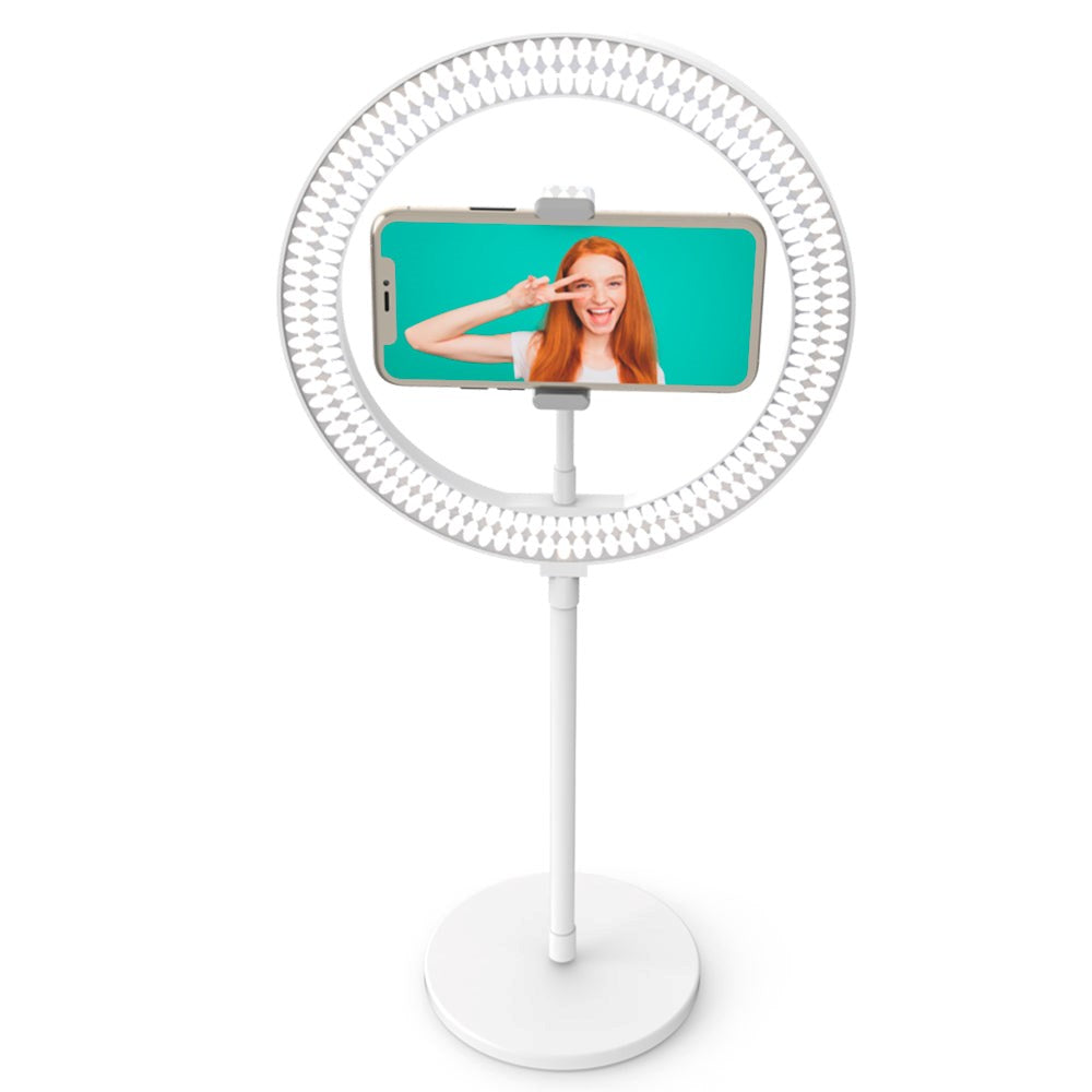 Digipower My Story 10" Ringlys m. Fjernkontroll &amp; Mobilholder - Hvit