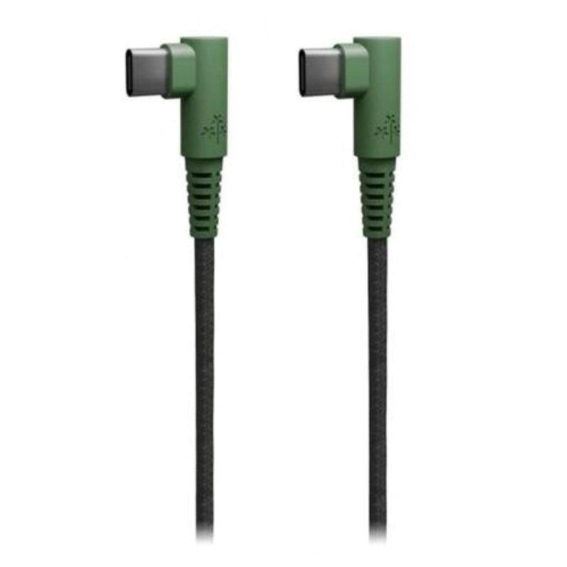 Hune Hiedra USB-C til USB-C Kabel - Vinklet Stik - 1.2m - Grøn