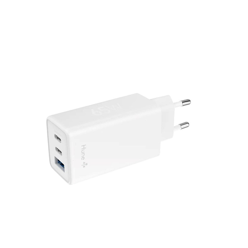 Hune Huron 65W Vægoplader - 1 x USB-C & 1 x USB-A - Hvid