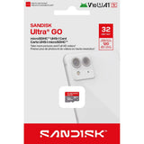 SanDisk 32GB Micro SD Ultra Go Hukommelseskort - Rød / Grå
