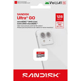 SanDisk 128GB Micro SD Ultra Go Hukommelseskort - Rød / Grå