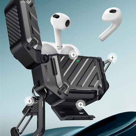 SUPCASE Unicorn Beetle Pro-deksel til Apple AirPods 4 - Slitesterk og stilig - Svart