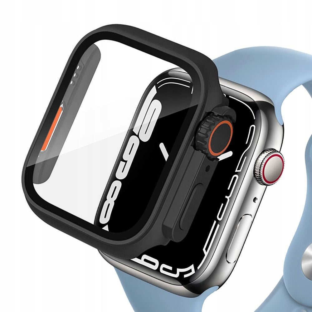 Apple Watch Tech-Protect DEFENSE360 Smartwatch-deksel m. Skjermbeskytter - 9/8/7 (45mm) - Svart / Oransje