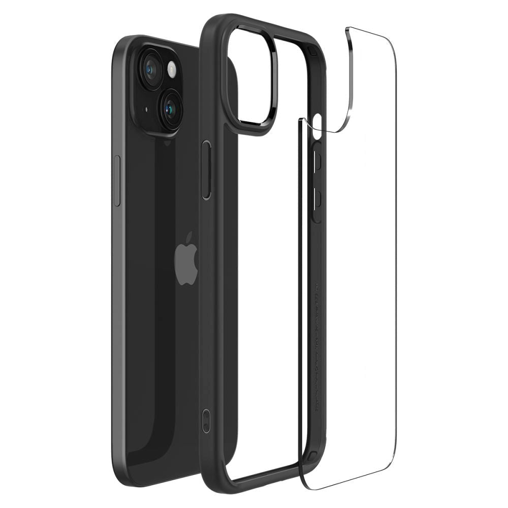 iPhone 15 Plus Spigen Ultra Hybrid-deksel - Gjennomsiktig / Svart