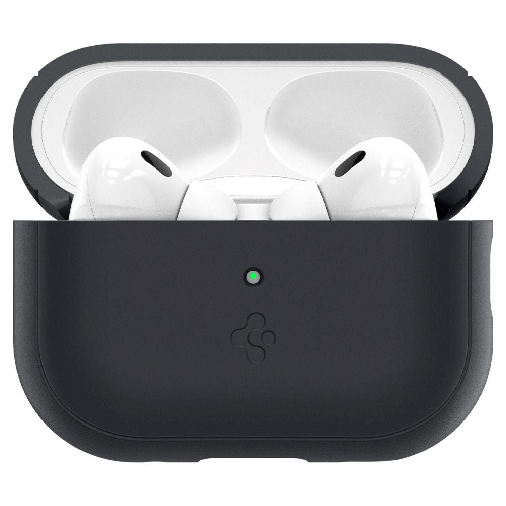Apple Airpods Pro (2. gen.) Spigen Silicone Fit Cover m. Stropp - Svart