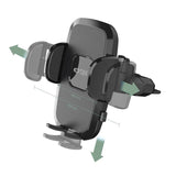 Tech-Protect Universal Mobilholder For CD-inngang - Maks Mobil: 55 x 95mm - Svart