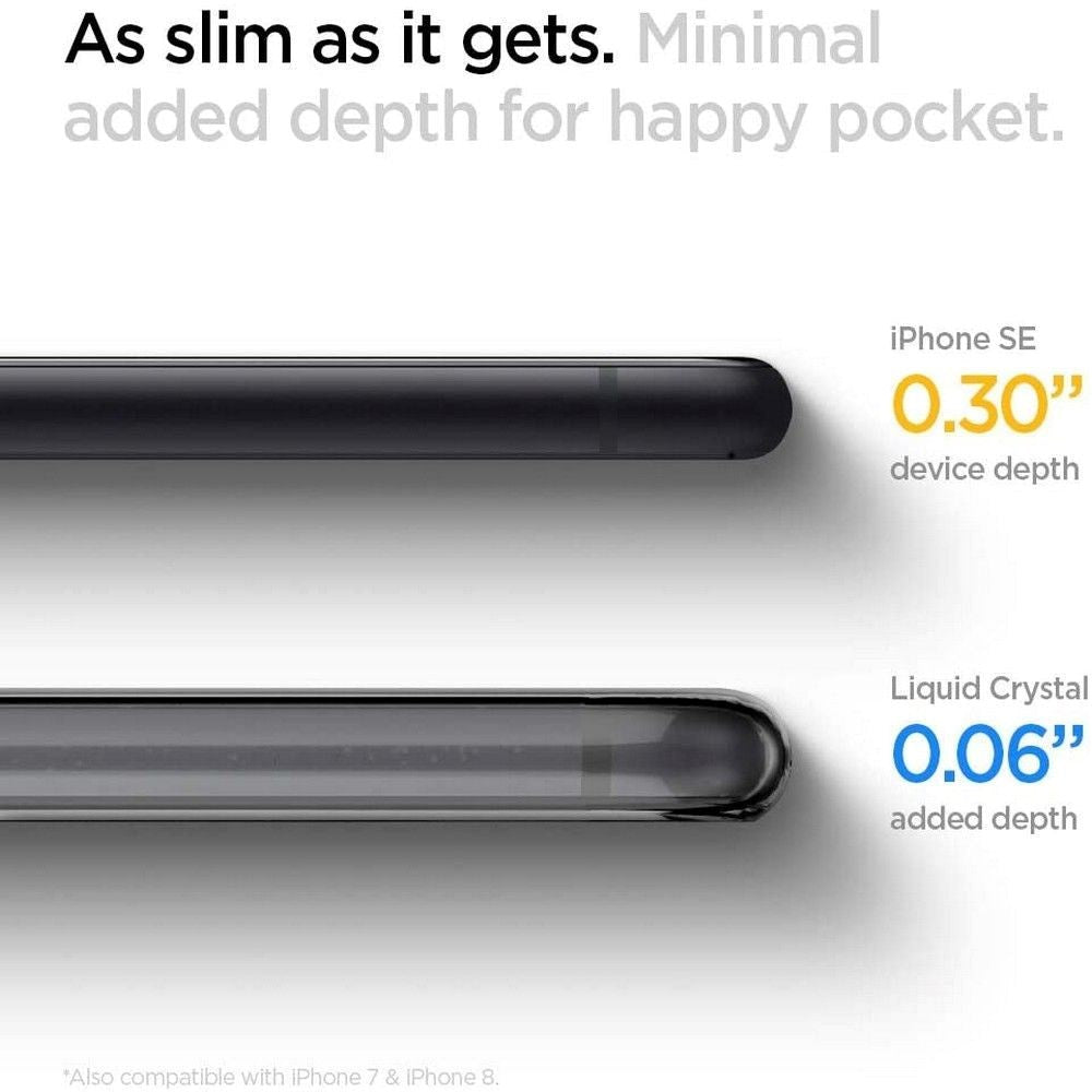 iPhone SE (2022/2020) / 8/7 Spigen Liquid Crystal Bakdeksel - Gjennomsiktig