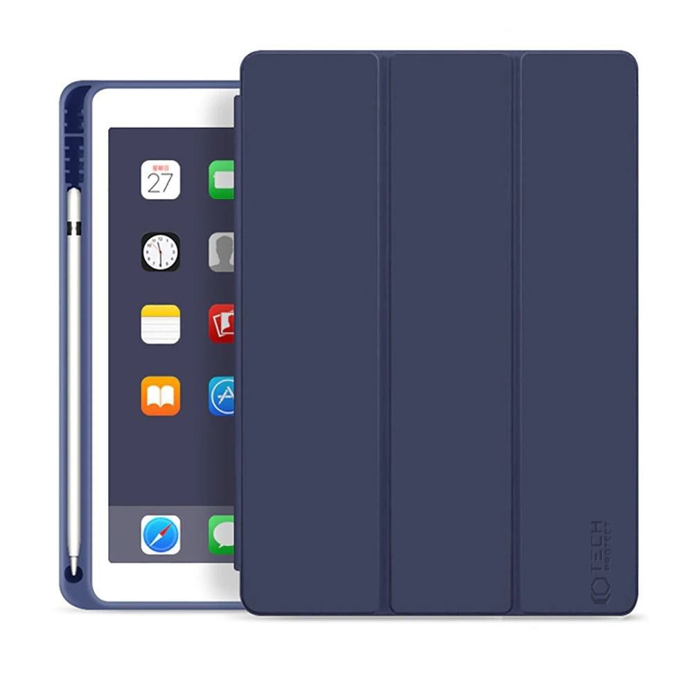 Tech-Protect Smartcase iPad 10,2'' (2019 / 2020 / 2021) Tri-fold deksel m. Penneholder - Navy