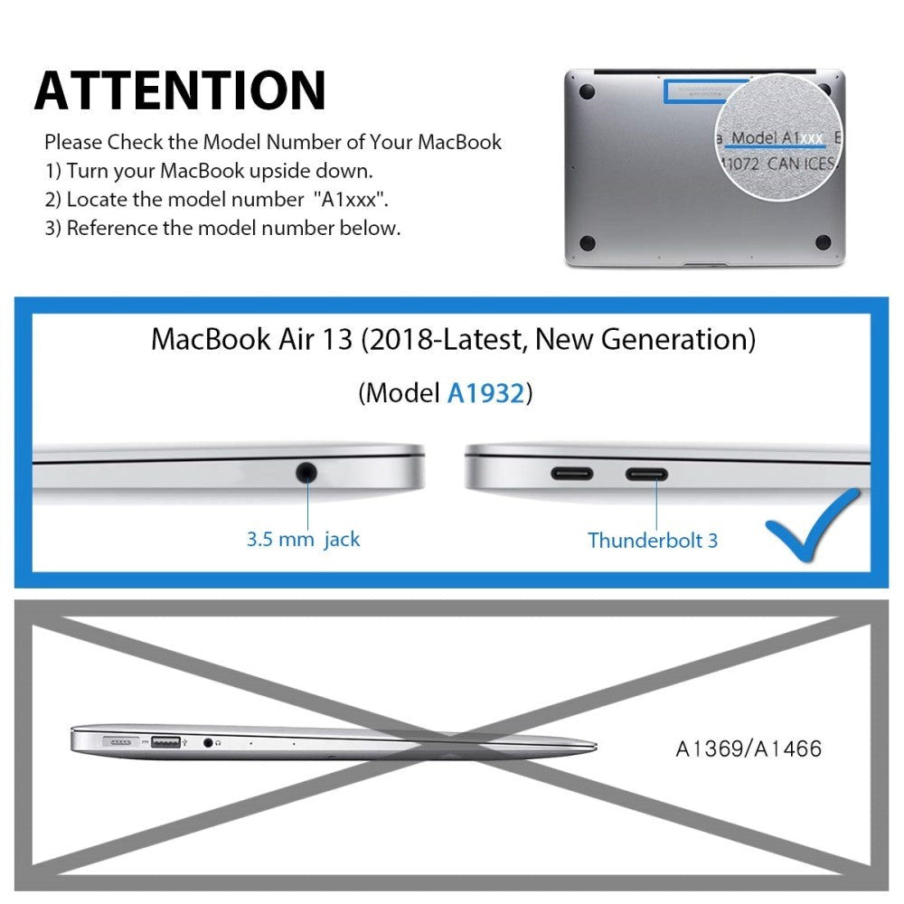 MacBook Air 13 (2018-2022) / Pro 13 (2016-2022) - Lention HD-skjermbeskytter