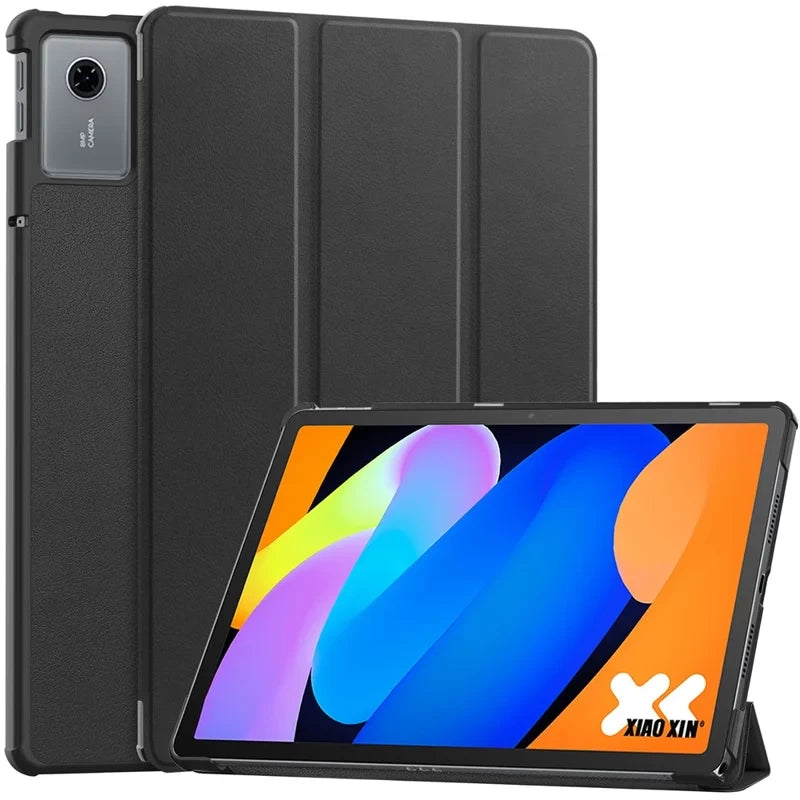 EIDERWOOD Lenovo Idea Tab 11 Kunstlæder Flip Tablet Cover - Sort