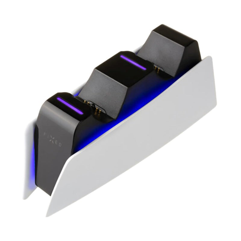 PS5 Ladestasjon for 2 x PS5-kontroller - Hvit / Svart