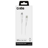SBS USB-C til Lightning-kabel - 1 meter - MFI - 20W (PD) - Hvit
