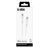 SBS USB-C til Lightning-kabel - 3 meter - MFI - 480 Mbit/s - Hvit