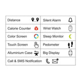 SBS Beat Spirit Smartwatch m. Sleep Tracker &amp; Skritteller - IP68 - Svart