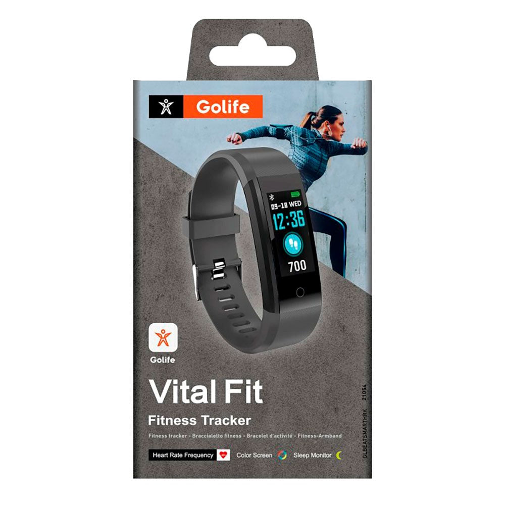 SBS Vital Fit Fitness Tracker m. Sleep Tracker &amp; Skritteller - IP67 - Svart