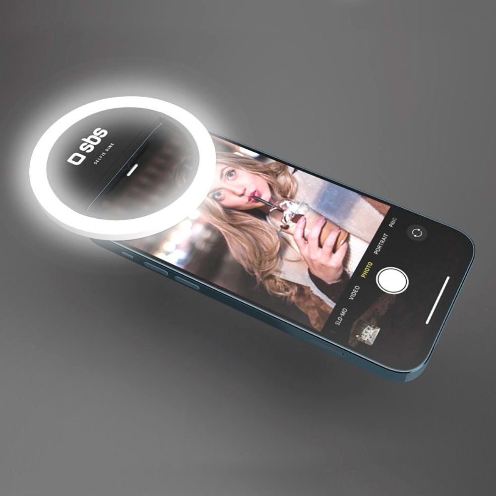 SBS Selfie Ring Light Mini til Smartphone - Sort