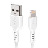 SBS USB-A til Lightning-kabel - 3 meter - MFI - 480 Mbit/s - Hvit