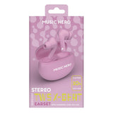 MUSIC HERO X-BEAT True Wireless Høretelefoner - In-Ear - Lyserød