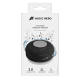 Music Hero Bluetooth-høyttaler med sugekopp - Svart 