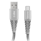 SBS Extreme Collection USB-A til USB-C flettet aramidfiberkabel - 1,5 meter - 480 Mbit/s - Svart