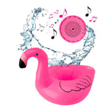 MUSIC HERO Bluetooth-høyttaler m. Oppblåsbar svømmering - Flamingo