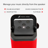 Music Hero Bluetooth-høyttaler med mobilholder - rød 