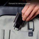 SBS 20W LCD-skjerm vegglader m. USB-C PD &amp; USB-A AFC - Svart