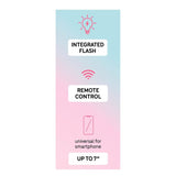 SBS Universal Selfie Stick m. Innebygd LED &amp; Tripod - Max Mobile: 60 - 90mm - Sort