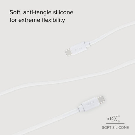 SBS Polo Collection USB-C til USB-C-kabel - 1 meter - 480 Mbit/s - Hvit