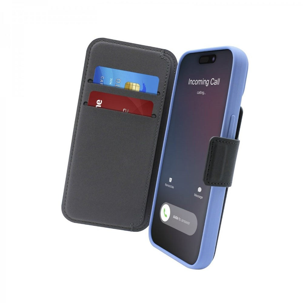 iPhone 14 Pro Max / 13 Pro Max Puro Folio Cover med Kortholder - MagSafe Kompatibel - Sort
