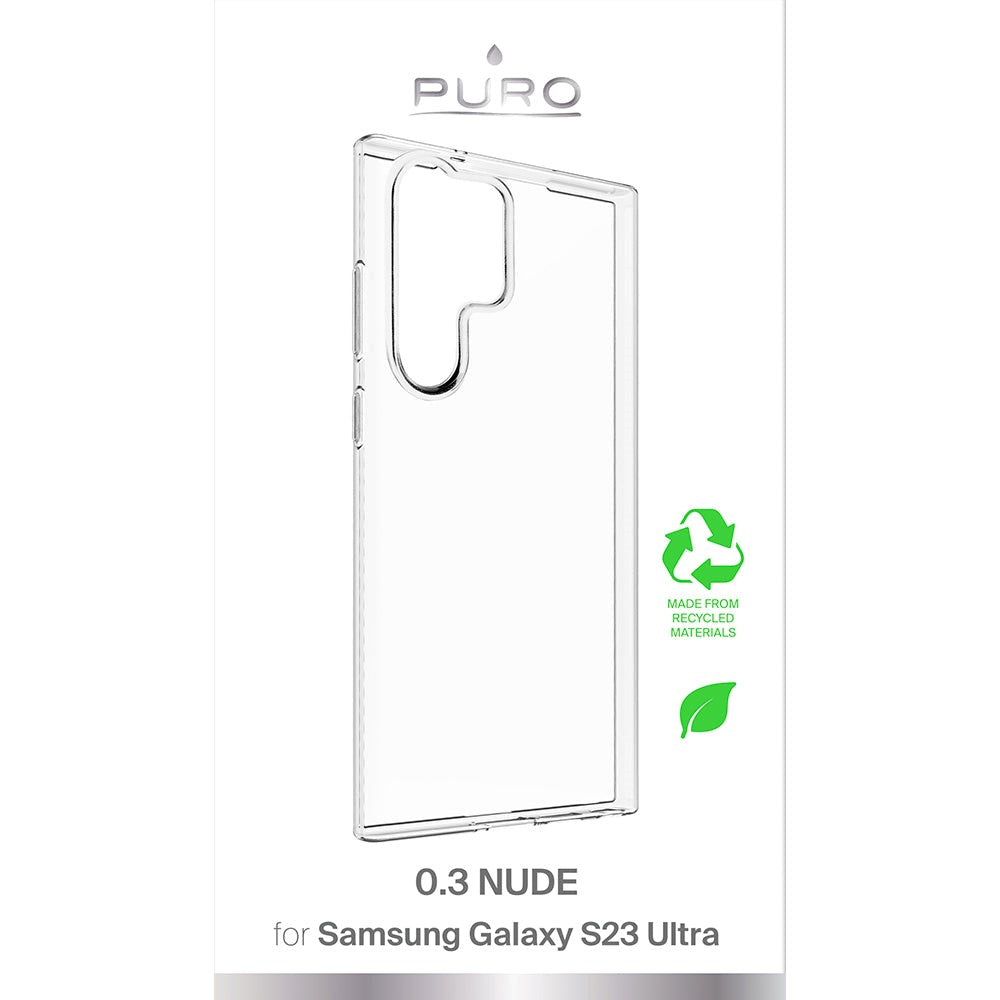 Samsung Galaxy S23 Ultra Puro "NUDE" Ultra Slim Bakdeksel 0,3 mm - Gjennomsiktig