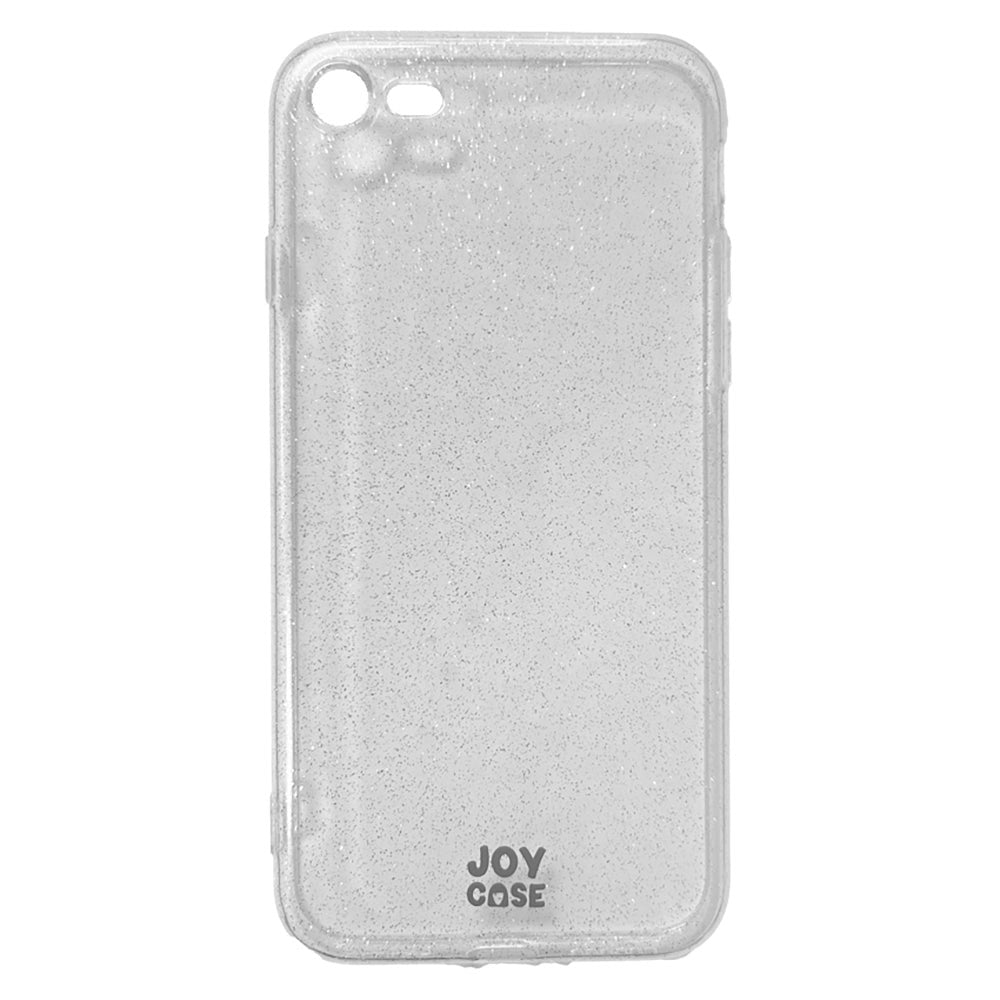 iPhone SE (2022 / 2020) / 8 / 7 Joy Case Hybrid Glitter Bakdeksel - Gjennomsiktig / Sølv