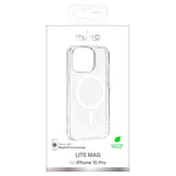iPhone 15 Pro Puro Lite Mag Bakdeksel - MagSafe-kompatibel - Gjennomsiktig / Hvit