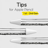 doodroo Apple Pencil Plast Tips - 3-Pack - Hvit