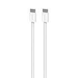 Flettet Puro USB-C Kabel – 1.5m, 60W Power Delivery, 480Mbps - Hvid