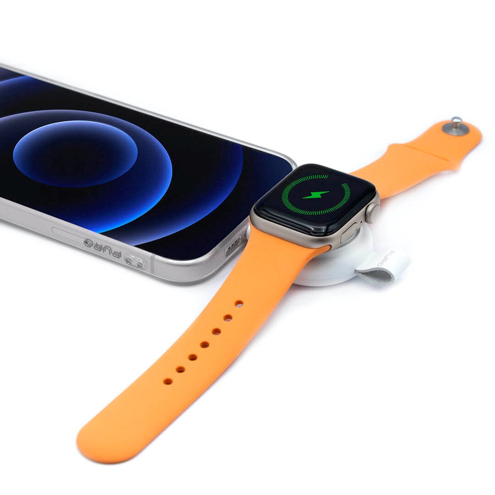 Trådløs lader for Apple Watch &amp; AirPods Pro - Puro Power Go Mini - USB-C - Hvit