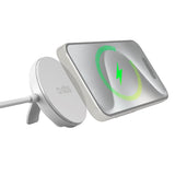 Qi2 Trådløs Oplader m. Kickstand - MagSafe Kompatibel - SBS - 15W - Hvid