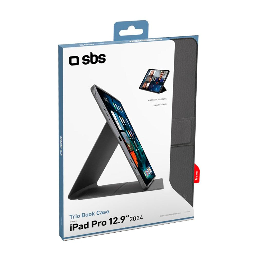 SBS iPad Pro 13" (2024) Book Pro-deksel - svart