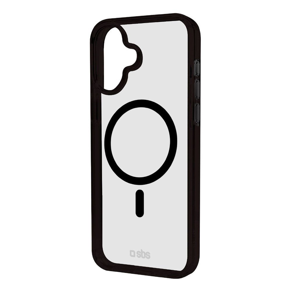 SBS Mag Frame iPhone 16 Bakdeksel - MagSafe-kompatibel - Gjennomsiktig / Svart