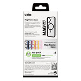 SBS Mag Frame iPhone 16 Bakdeksel - MagSafe-kompatibel - Gjennomsiktig / Svart