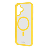 SBS Mag Frame iPhone 16 Bakdeksel - MagSafe-kompatibel - Gjennomsiktig / Gul